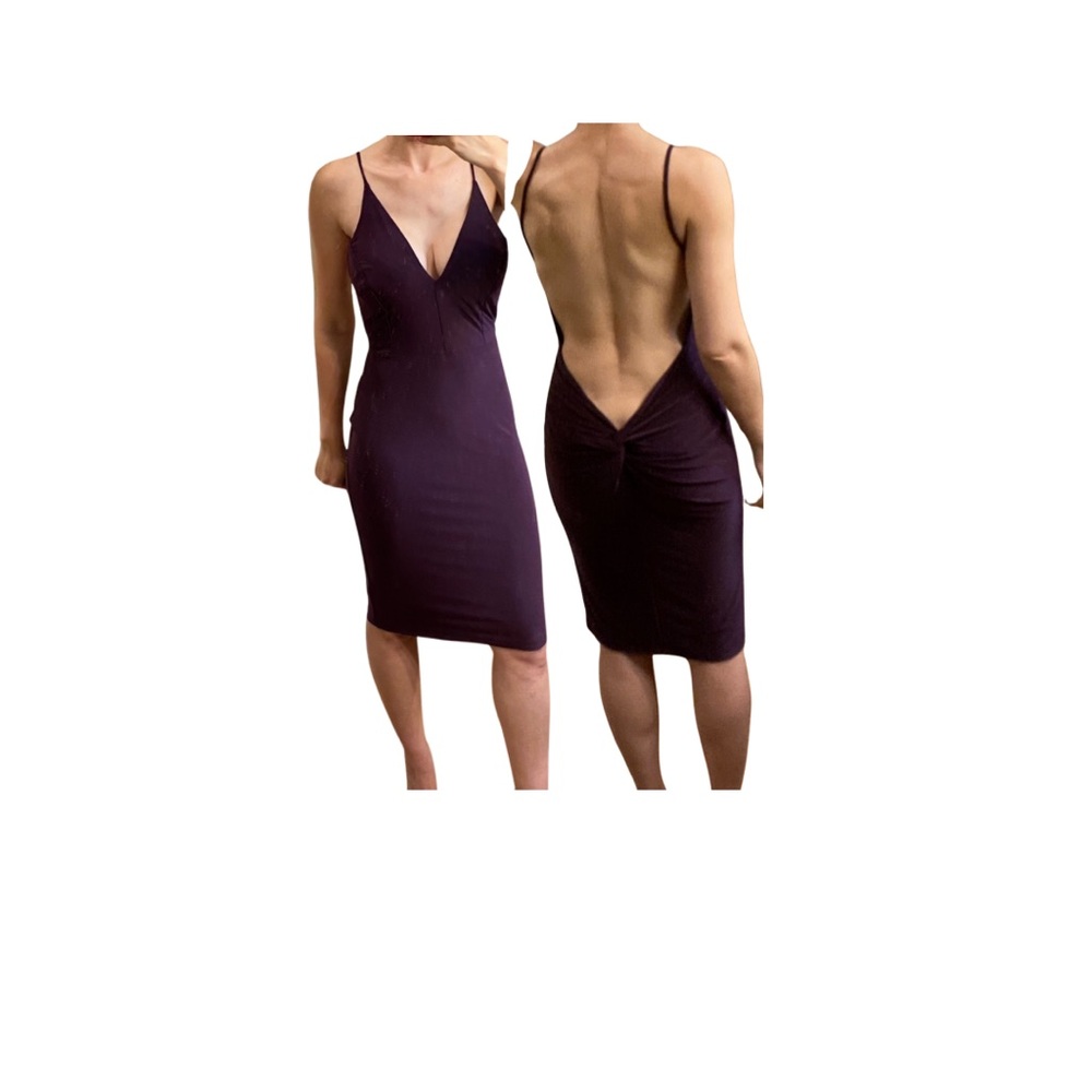 Fashion Nova Purple Backless Slip Dress